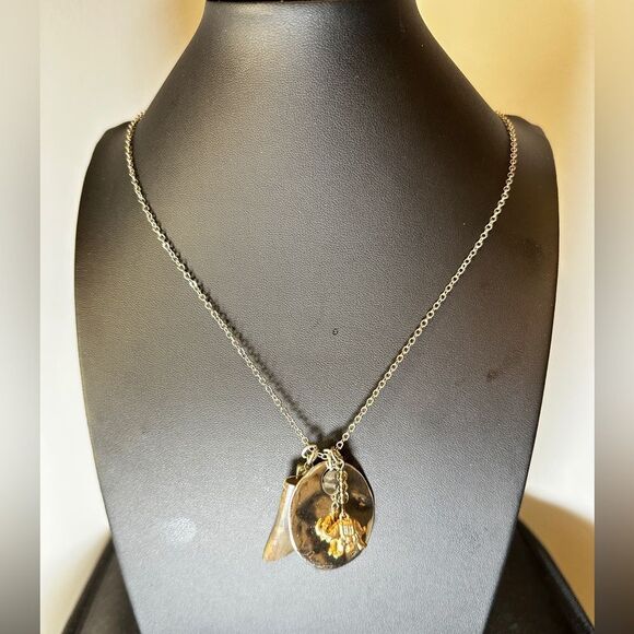 STILL WITH TAG! J.Jill 30" silver toned necklace with charms as pendants! - Picture 8 of 14